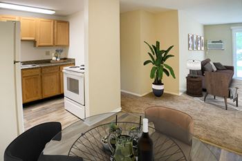 Dining kitchen living
